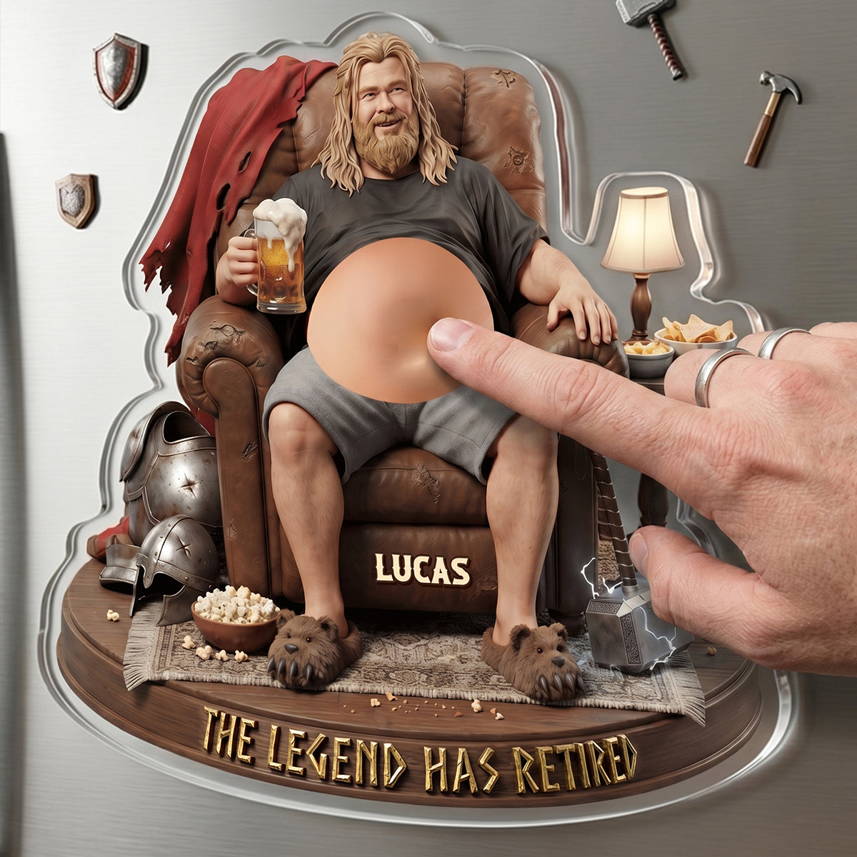 The Legend Has Retired - Personalized Anti-Collision Acrylic Fridge Magnet