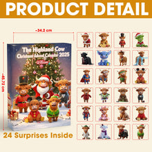 Load image into Gallery viewer, Personalized Highland Cow Christmas Advent Calendar 2025 - A Magical Holiday Surprise Advent Calendar PopCulturePrints
