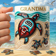 Load image into Gallery viewer, “Turtles Bring Love” - Personalized Turtle Grandma Coffee Mug - Unique Gift for Grandmas, Moms, and Loved Ones Coffee Mug PopCulturePrints

