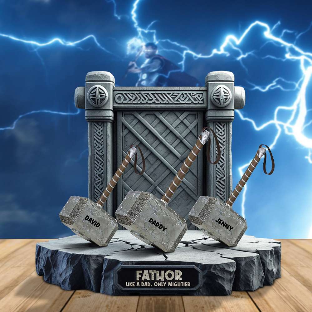 Father Like A Dad Only Mightier - Personalized Acrylic Plaque Gift for Dads Shaped Plaques PopCulturePrints