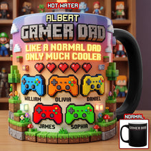 Load image into Gallery viewer, Gamer Dad Magic Coffee Mug - 'Like a Normal Dad, Only Much Cooler' - Personalized Gifts for Dads Coffee Mug PopCulturePrints
