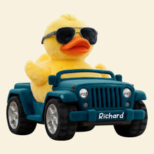Load image into Gallery viewer, "Adventure Awaits!" Customizable Duck Shape Pillow - Perfect Personalized Gift for Off-road Enthusiasts Pillow PopCulturePrints
