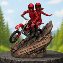 Load image into Gallery viewer, You Are My Ride or Die - Personalized Motocross Couple Plaque Shaped Plaques PopCulturePrints
