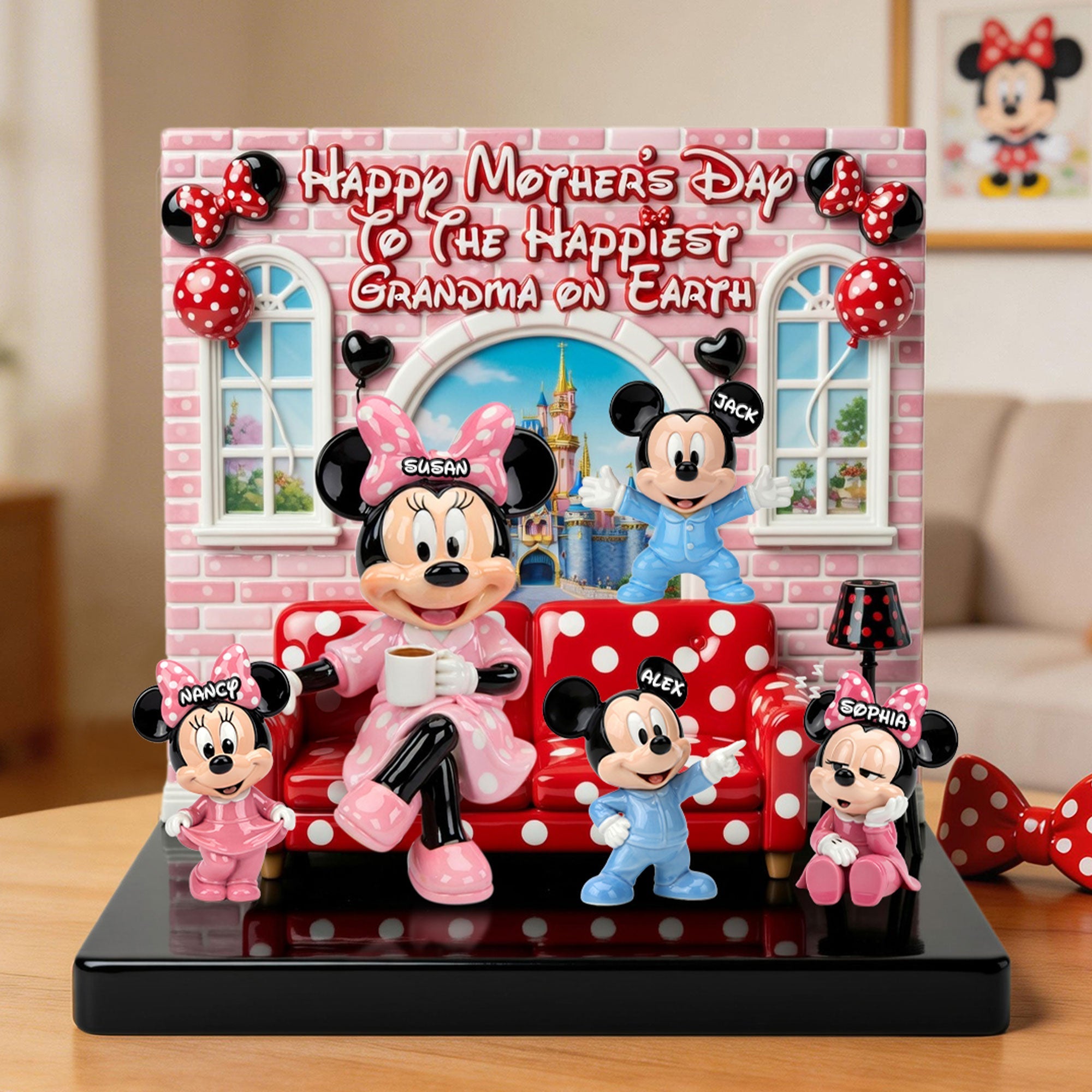 To The Happiest Grandma On Earth - Personalized Acrylic Plaque for Grandmas Shaped Plaques PopCulturePrints