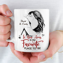Load image into Gallery viewer, Custom Couple Coffee Mug - In Your Arms is My Favorite Place To Be Coffee Mug PopCulturePrints
