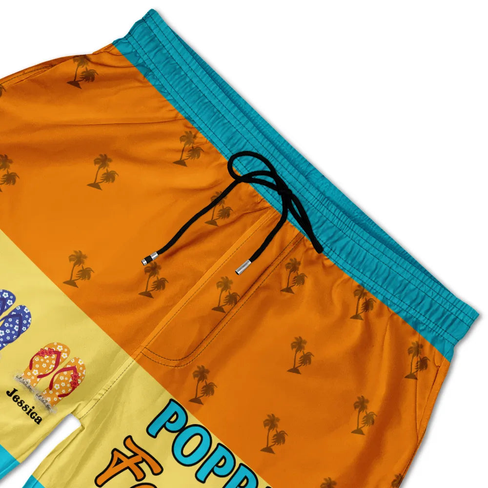 Grandpa's Favorite Beach - Personalized Unisex Beach Shorts Beach Short PopCulturePrints