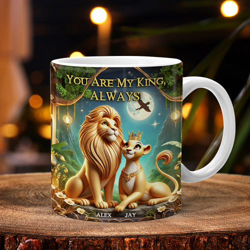 Personalized King & Queen Coffee Mug for Couples Coffee Mug PopCulturePrints