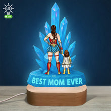 Load image into Gallery viewer, &quot;Best Mom Ever&quot; - Super Mom LED Light - Personalized Gift for Mom, Grandma, and Any Special Mother Figure Led Night Light PopCulturePrints
