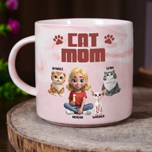 Load image into Gallery viewer, A Bond That Can&#39;t Be Broken - Personalized Marble Mug for Cat Lovers Marble Mug PopCulturePrints
