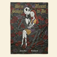 Load image into Gallery viewer, We're Simply Meant to Be - Personalized Spooky Couple Blanket Blanket PopCulturePrints
