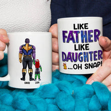 Load image into Gallery viewer, Like Father Like Daughter Personalized Mug - Superhero Edition Coffee Mug PopCulturePrints
