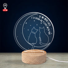 Load image into Gallery viewer, Personalized Couple LED Light - If We Were Cats Led Night Light PopCulturePrints
