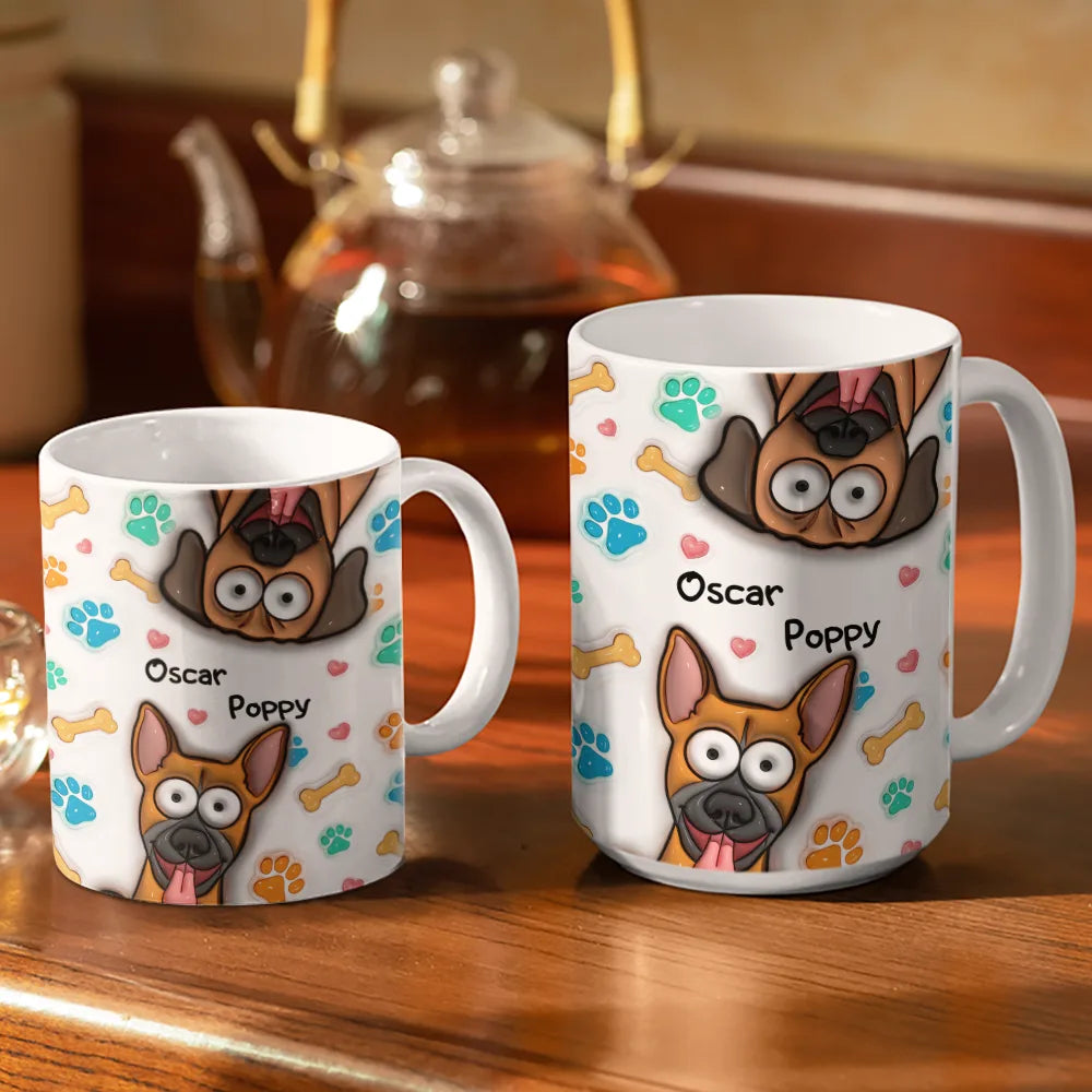 “Unleash Love with Every Sip” - Personalized 3D Effect Pet Mug - Gift for Mom, Grandma & Pet Lovers Mug PopCulturePrints