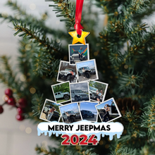 Load image into Gallery viewer, Personalized Off-Road Acrylic Christmas Ornament - Merry Jeepmas 2024 Ornament PopCulturePrints
