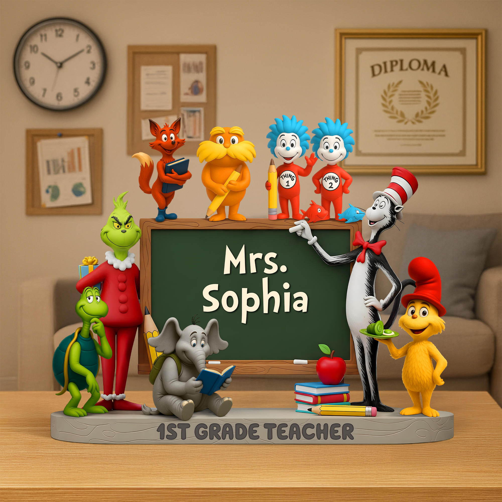 "The Influence of a Great Teacher Lasts a Lifetime" - Personalized Teacher Acrylic Plaque - Custom Gift for Educators, Students, and Parents Shaped Plaques PopCulturePrints