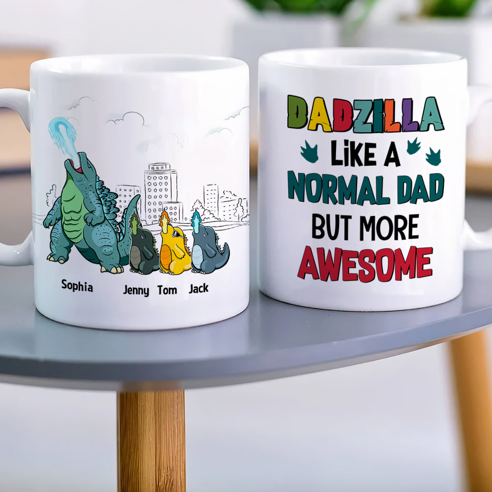 Dadzilla Personalized Mug - Awesome Dad Gift Coffee Mug PopCulturePrints