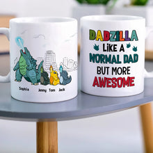 Load image into Gallery viewer, Dadzilla Personalized Mug - Awesome Dad Gift Coffee Mug PopCulturePrints
