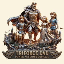 Load image into Gallery viewer, "Empower Your Dad with Love!" - Fantasy King Dad Acrylic Plaque - Personalized Gift for Dads, Grandpas, and Fathers Shaped Plaques PopCulturePrints
