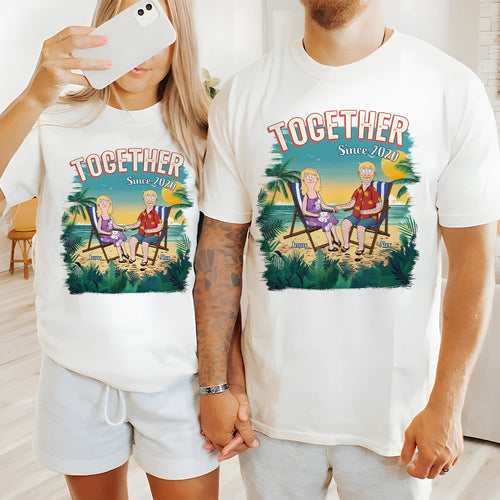 Together Forever - Personalized Couple Shirt Shirts PopCulturePrints