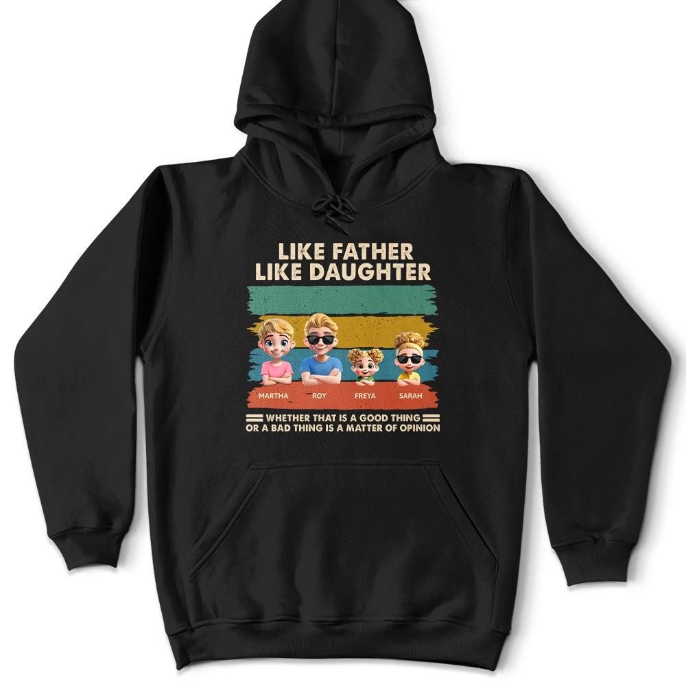 Like Father Like Daughter - Funny Personalized T-Shirt for Dads and Daughters T-shirt PopCulturePrints