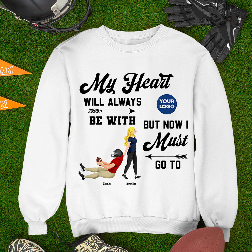 Custom Football Couple Sweatshirt - Personalized Gift for Sports Lovers Shirts PopCulturePrints