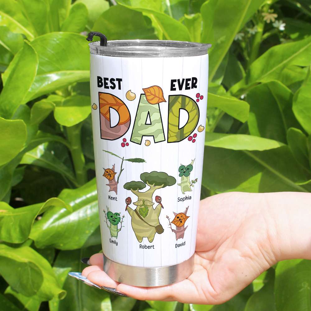 Personalized 'Best Dad Ever' Forest Friends Coffee Mug