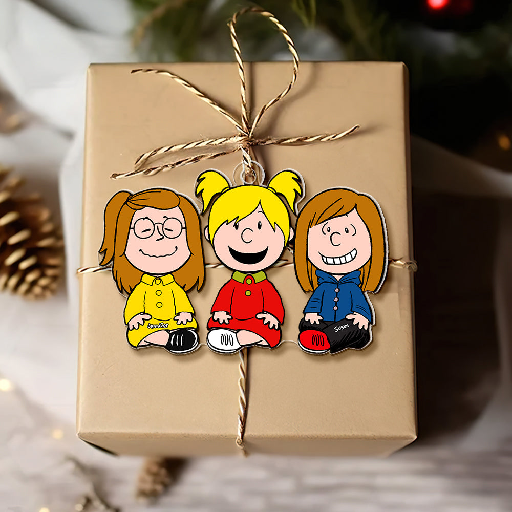 Custom Cartoon Characters Family Christmas Ornament