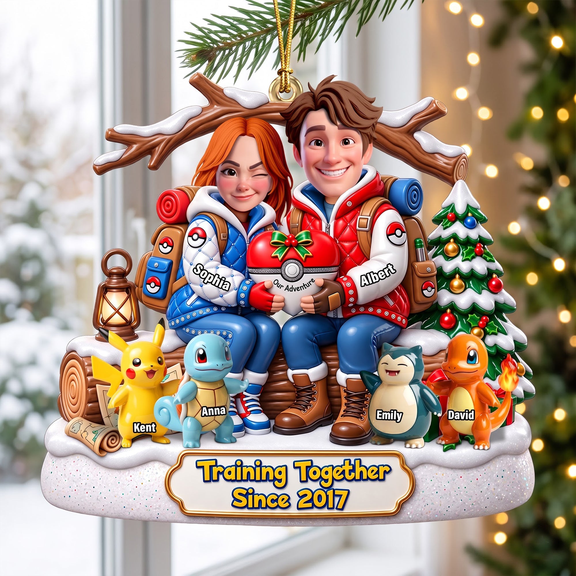 Training Together - Personalized Couple Ornament for Family Celebrations