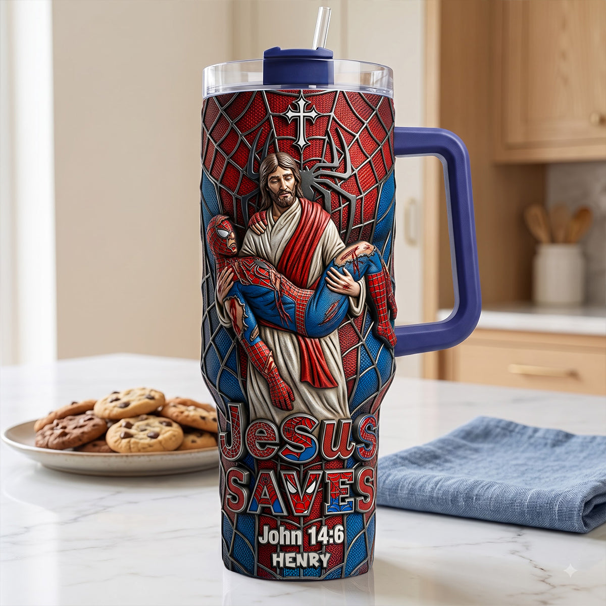 “Jesus Saves” - Personalized 40oz Tumbler for Christians