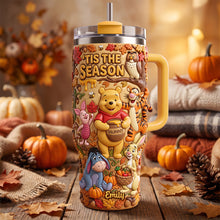 Load image into Gallery viewer, 'Tis the Season: Cozy Woodland Autumn Colorful Tumbler - Personalized Gift for Friends and Family
