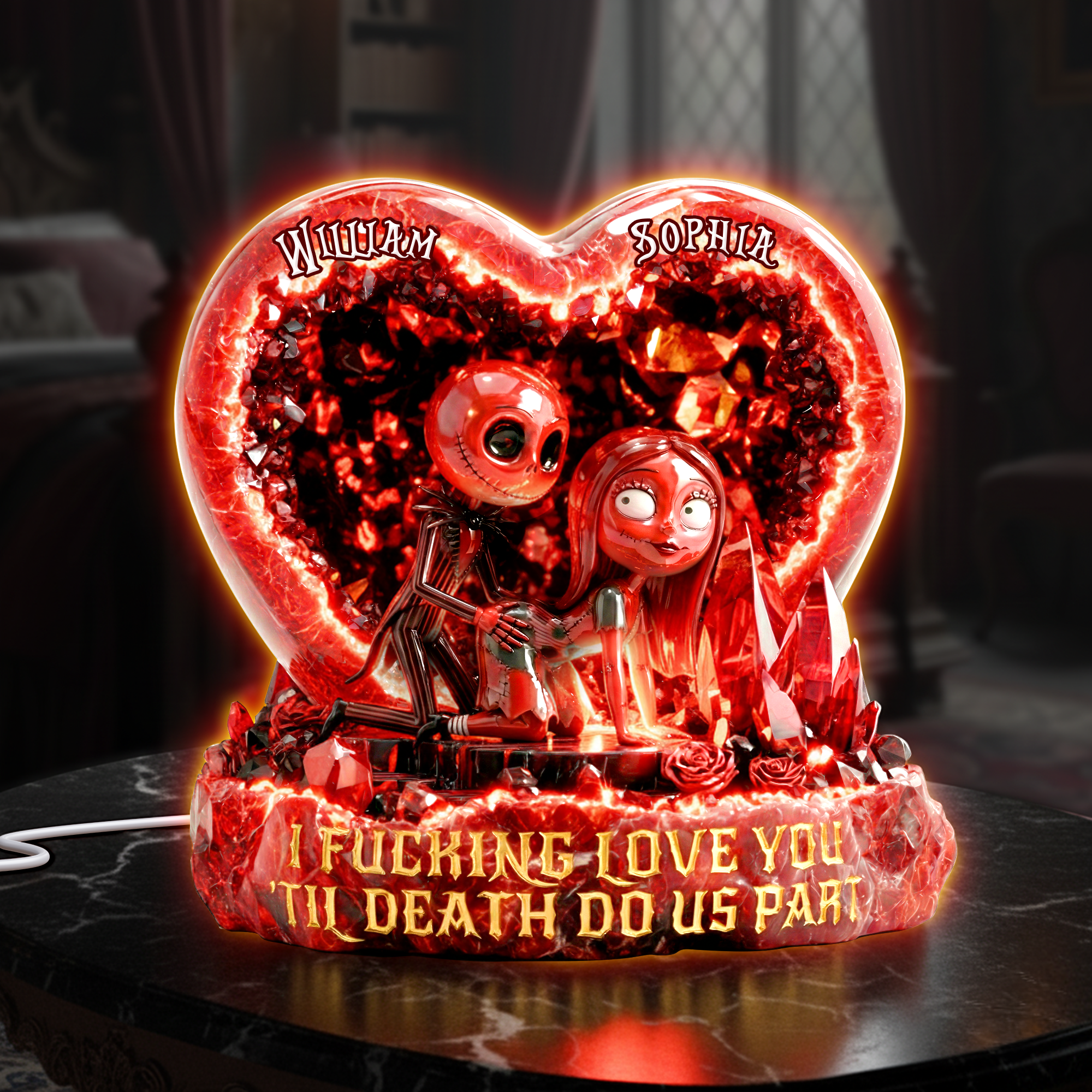 Eternal Love: "I Love You 'Til Death Do Us Part" - Personalized Light Box Gift for Couples Light Box PopCulturePrints