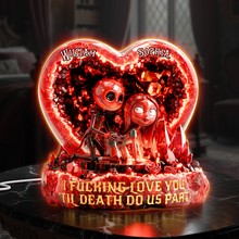 Load image into Gallery viewer, Eternal Love: "I Love You 'Til Death Do Us Part" - Personalized Light Box Gift for Couples Light Box PopCulturePrints
