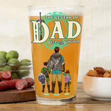 Load image into Gallery viewer, Legendary Dad Personalized Beer Glass - Perfect Father&#39;s Day Gift Beer Glasses PopCulturePrints
