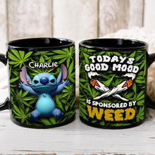 Load image into Gallery viewer, Happy Tropical Alien Coffee Mug - A Fun Gift for Weed Lovers Coffee Mug PopCulturePrints
