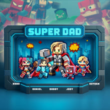 Load image into Gallery viewer, &quot;A Super Dad Deserves Super Gifts&quot; - Personalized Super Dad Acrylic Plaque - Gift for Dad, Grandpa, and Special Fathers Shaped Plaques PopCulturePrints
