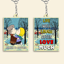 Load image into Gallery viewer, Personalized Four Seasons Couple Kissing Keychain
