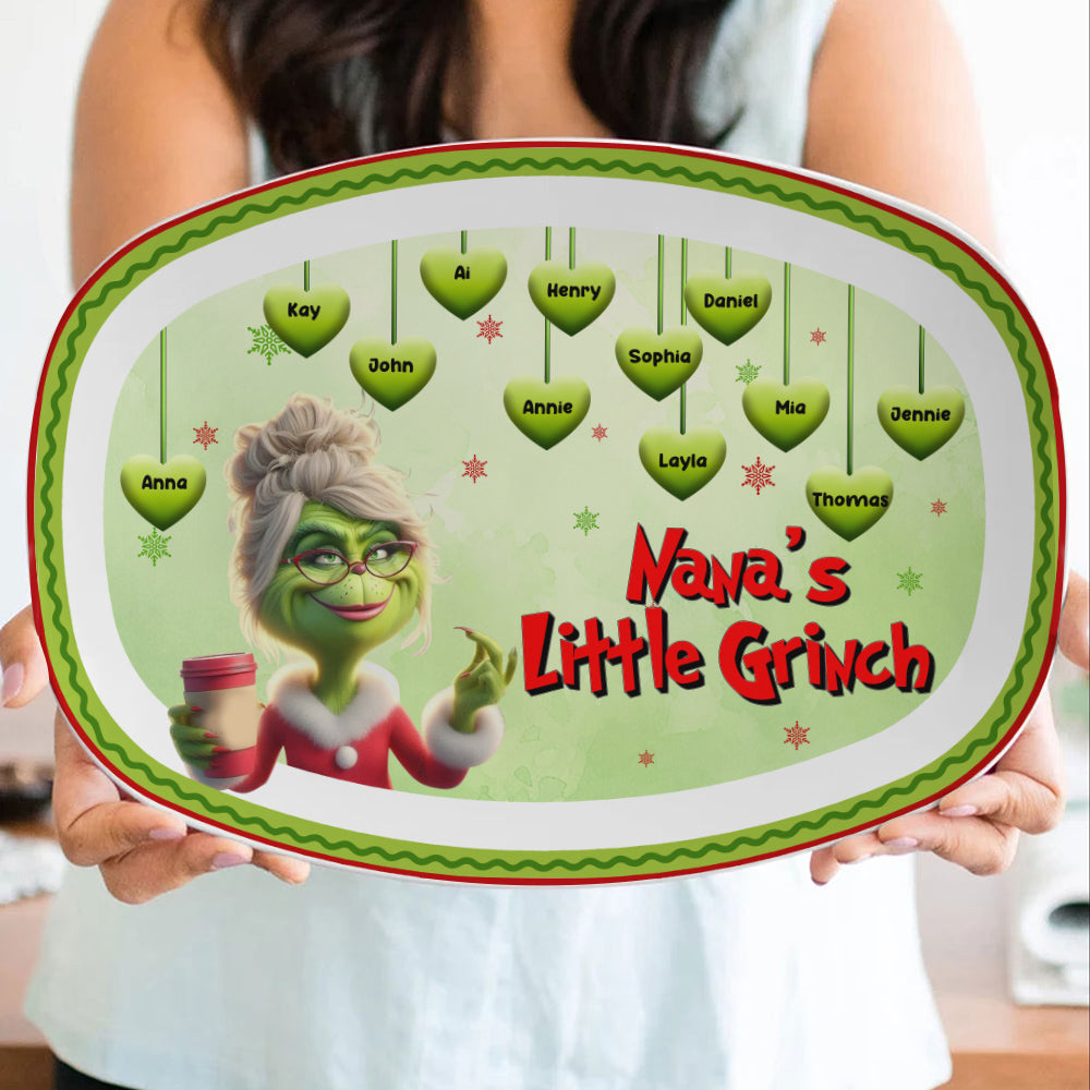 Custom Grandma's Christmas Grinch Resin Plate Plates PopCulturePrints