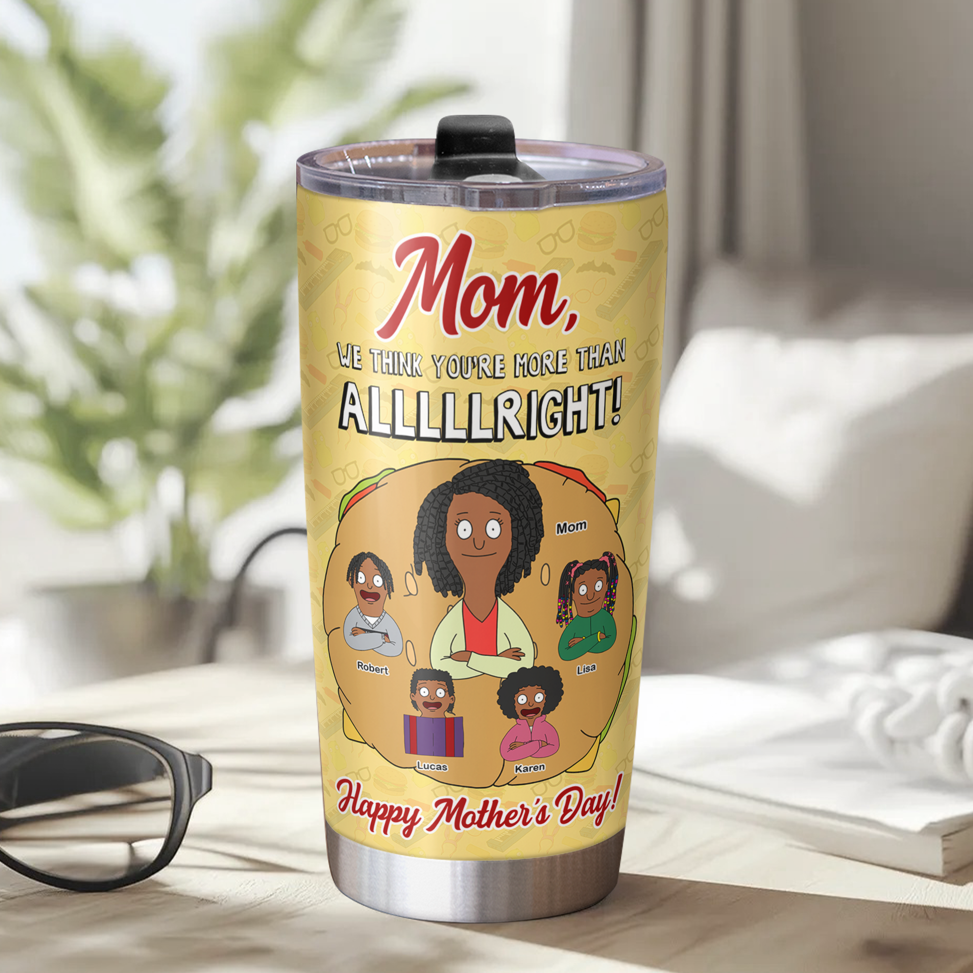 Mom, We Think You’re More Than Alright! - Personalized Tumbler Gift for Mom, Grandma, and Special Women Tumbler Cup PopCulturePrints