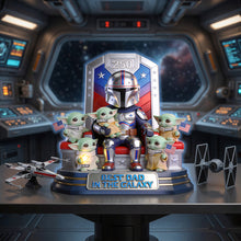 Load image into Gallery viewer, Best Dad In The Galaxy Light Box - Personalized Gift for Dad Light Box PopCulturePrints
