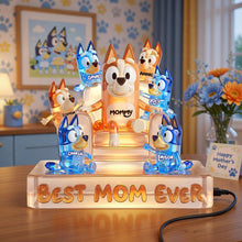 Load image into Gallery viewer, You're doing a great job, mommy - Happy 1st Mother's Day Personalized Acrylic Plaque for Moms and Grandmas Light Box PopCulturePrints

