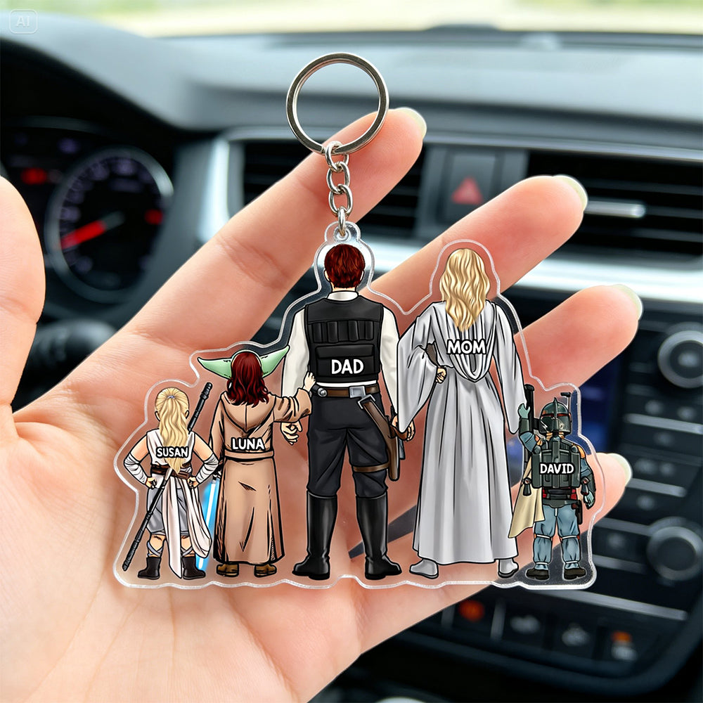Space Warriors Keychain - Personalize Your Family Adventure Keychains PopCulturePrints
