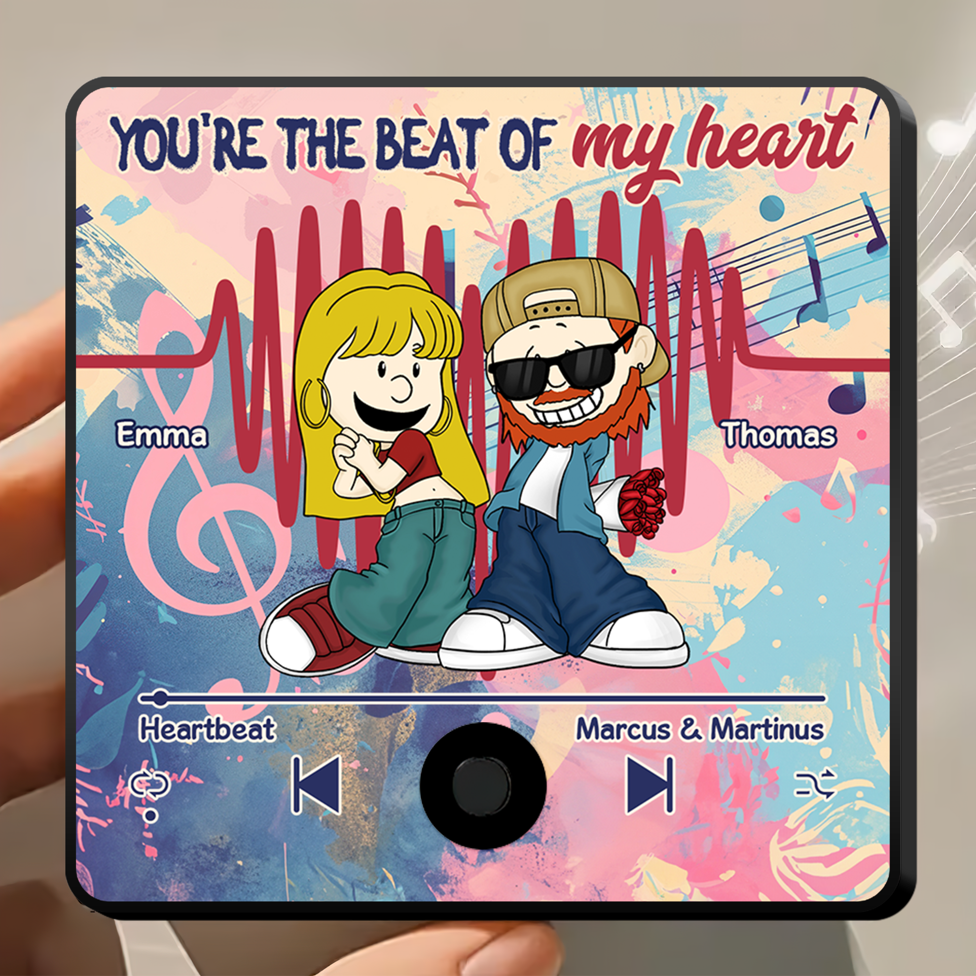 Custom Y2K Music Fridge Magnet | Personalized Couple Gift | Valentine's Day Gifts Fridge Magnet PopCulturePrints