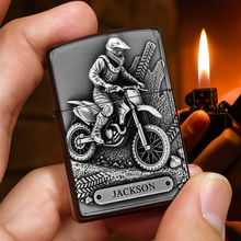 Load image into Gallery viewer, &quot;Ignite Your Passion for Motorsport!&quot; - Mud Trail Rider Personalized Lighter - Custom Gift for Motorcross Lovers Lighter PopCulturePrints
