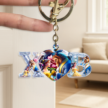 Load image into Gallery viewer, Love is in the Air - Personalized Heart Keychain for Couples Keychains PopCulturePrints
