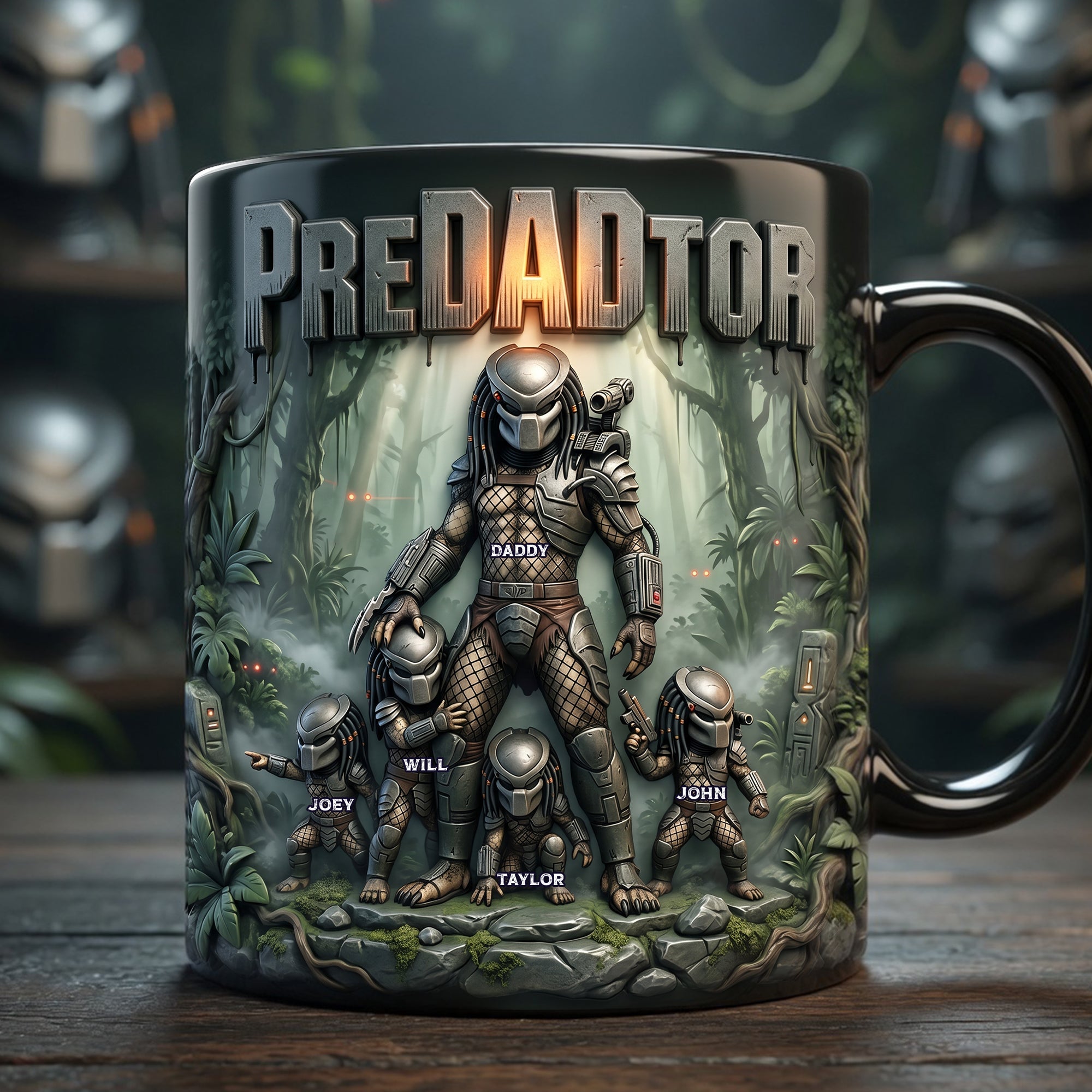 "For the Strongest Warrior Dad!" - Personalized Magic Mug for Dads and Kids Coffee Mug PopCulturePrints