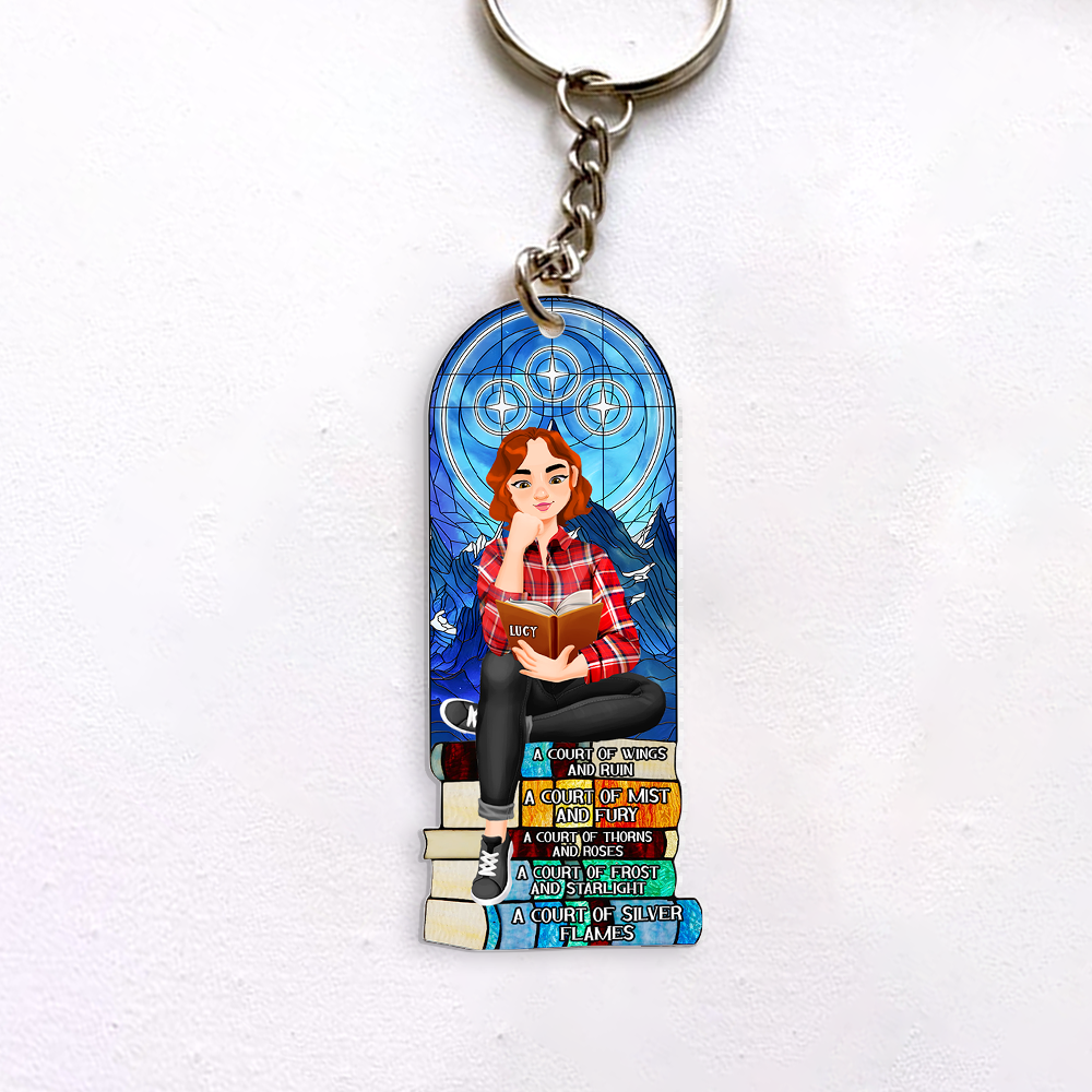 Custom Book Lover Keychain - Personalized with Your Name Keychains PopCulturePrints