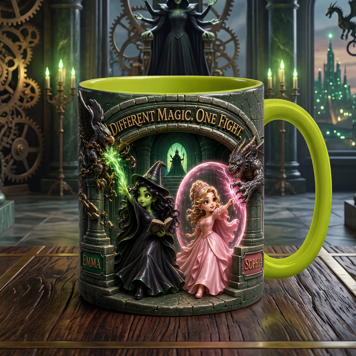 Different Magic, One Fight - Enchanted Coffee Mug - Custom Personalized Gift for Friends Coffee Mug PopCulturePrints