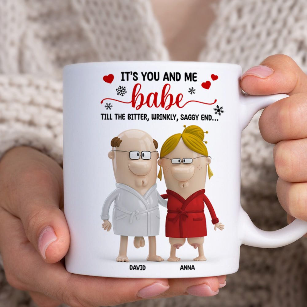 It's You and Me Babe - Personalized Funny Christmas Mug for Old Couples Coffee Mug PopCulturePrints