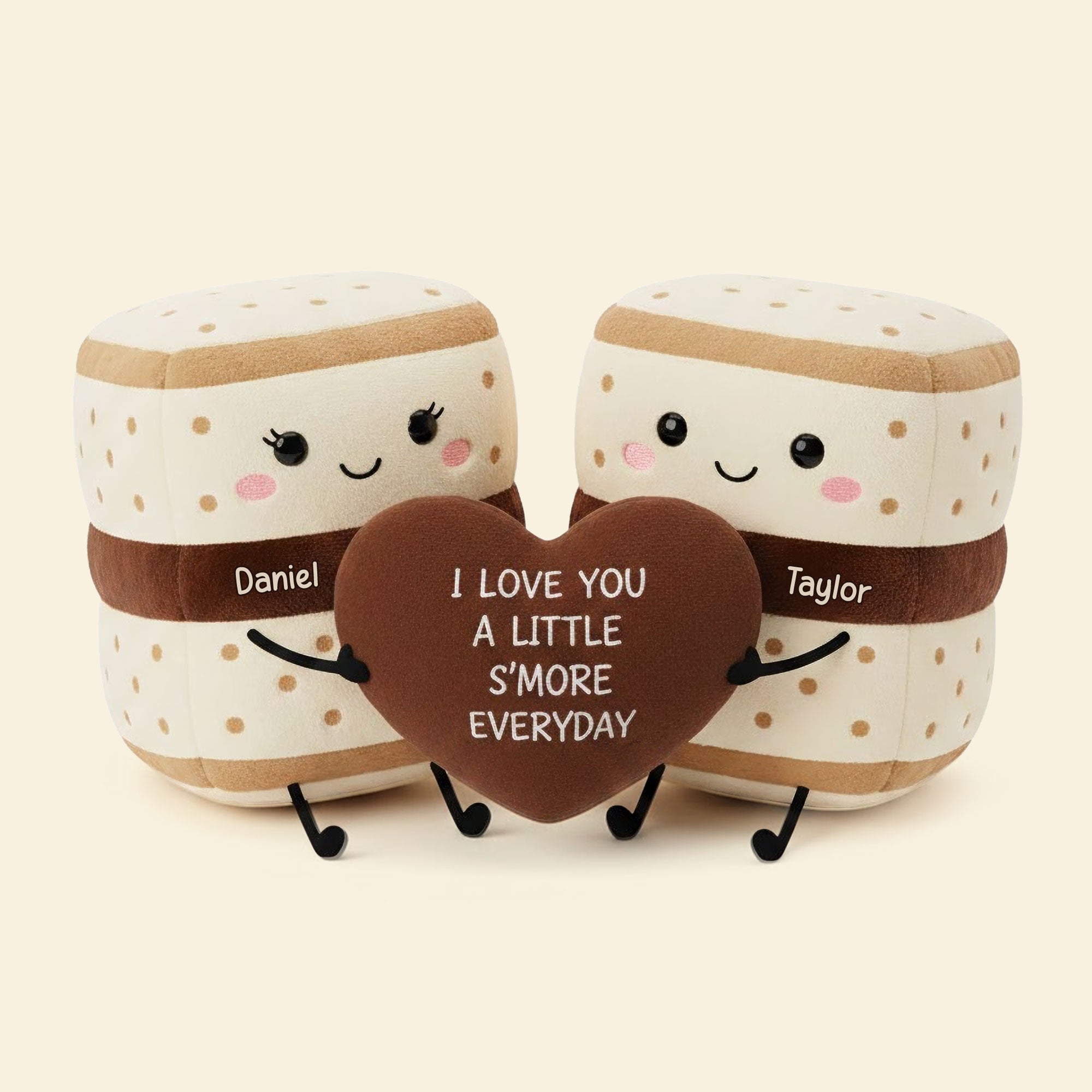 A Sweet Reminder: 'I Love You A Little S'more Everyday' – Custom Shape Pillow for Couples Pillow PopCulturePrints