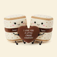 Load image into Gallery viewer, A Sweet Reminder: 'I Love You A Little S'more Everyday' – Custom Shape Pillow for Couples Pillow PopCulturePrints
